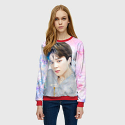 Свитшот женский БТС 2020 Season Greeting Чимин, цвет: 3D-красный — фото 2