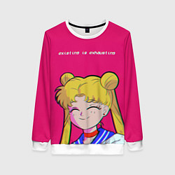 Свитшот женский EXISTING IS EXHAUSTING, цвет: 3D-белый