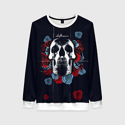 Свитшот женский Deftones Rose, цвет: 3D-белый