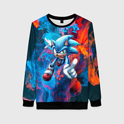 Свитшот женский SONIC, цвет: 3D-черный