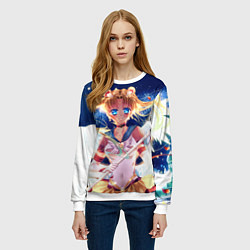 Свитшот женский SAILOR MOON, цвет: 3D-белый — фото 2