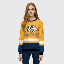 Свитшот женский Нэшвилл Предаторз, цвет: 3D-черный — фото 2