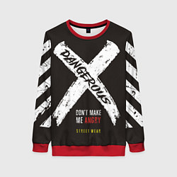 Свитшот женский Off-White: Dangerous, цвет: 3D-красный