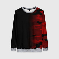 Свитшот женский RED BLACK MILITARY CAMO, цвет: 3D-меланж