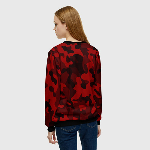 Женский свитшот RED MILITARY / 3D-Черный – фото 4