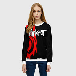 Свитшот женский Slipknot 7, цвет: 3D-белый — фото 2