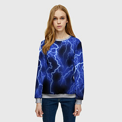 Свитшот женский МОЛНИЯ NEON, цвет: 3D-меланж — фото 2