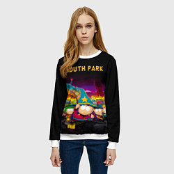 Свитшот женский Южный Парк, цвет: 3D-белый — фото 2