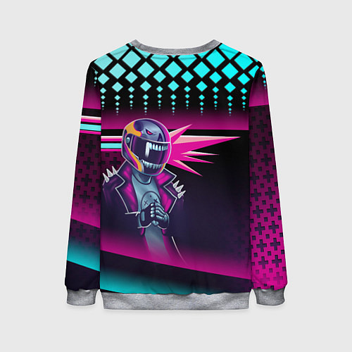 Женский свитшот НЕОНОВЫЙ ГОНЩИК / 3D-Меланж – фото 2