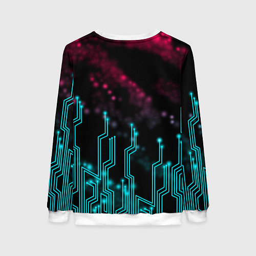 Женский свитшот CYBERPUNK / 3D-Белый – фото 2