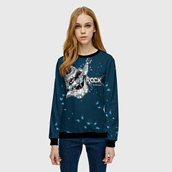 Свитшот женский Космический рок, цвет: 3D-черный — фото 2