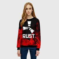 Свитшот женский RUST, цвет: 3D-черный — фото 2