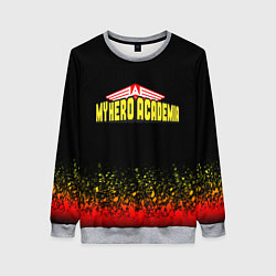 Женский свитшот MY HERO ACADEMIA logo on FIRE