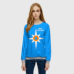 Свитшот женский МЧС России, цвет: 3D-меланж — фото 2