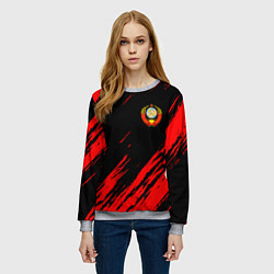Свитшот женский СССР, цвет: 3D-меланж — фото 2