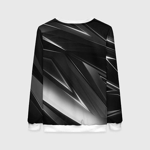 Женский свитшот GEOMETRY STRIPES BLACK & WHITE / 3D-Белый – фото 2