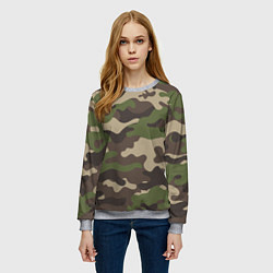 Свитшот женский МИЛИТАРИ, цвет: 3D-меланж — фото 2