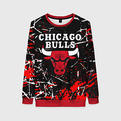 Свитшот женский CHICAGO BULLS, цвет: 3D-красный