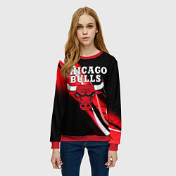 Свитшот женский CHICAGO BULLS, цвет: 3D-красный — фото 2