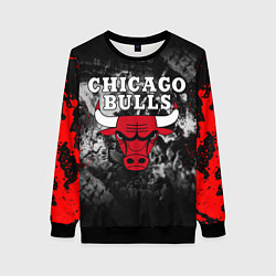 Свитшот женский CHICAGO BULLS, цвет: 3D-черный