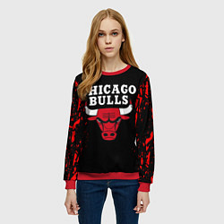 Свитшот женский CHICAGO BULLS, цвет: 3D-красный — фото 2