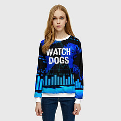 Свитшот женский Watch Dogs, цвет: 3D-белый — фото 2
