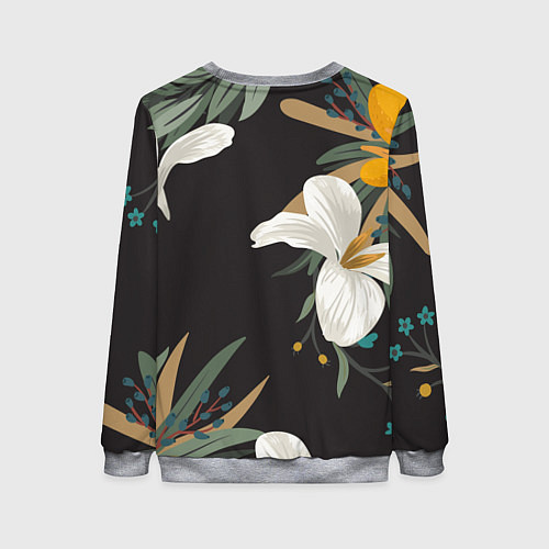 Женский свитшот Цветочный арт / 3D-Меланж – фото 2