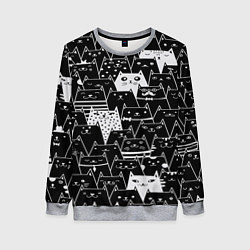 Свитшот женский КОТЫ BLACK, цвет: 3D-меланж