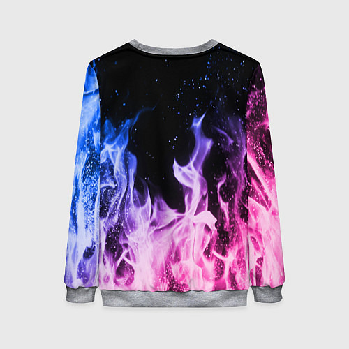 Женский свитшот НЕОНОВЫЙ ОГОНЬ / 3D-Меланж – фото 2