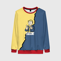 Свитшот женский Fallout logo boy, цвет: 3D-красный