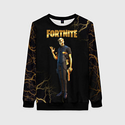 Свитшот женский Gold Midas Fortnite 2, цвет: 3D-черный
