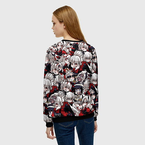 Женский свитшот Helltaker / 3D-Черный – фото 4