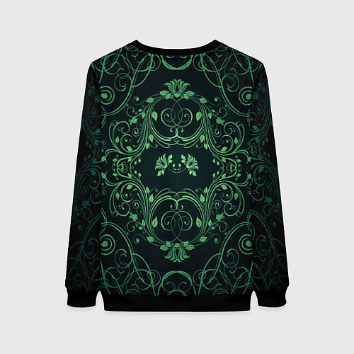 Женский свитшот Узоры / 3D-Черный – фото 2
