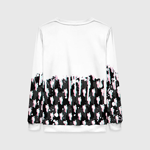 Женский свитшот BILLIE EILISH GLITCH / 3D-Белый – фото 2