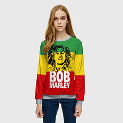 Свитшот женский Bob Marley, цвет: 3D-меланж — фото 2