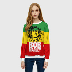 Свитшот женский Bob Marley, цвет: 3D-белый — фото 2