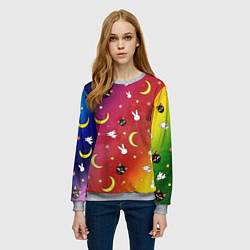 Свитшот женский SAILOR MOON, цвет: 3D-меланж — фото 2