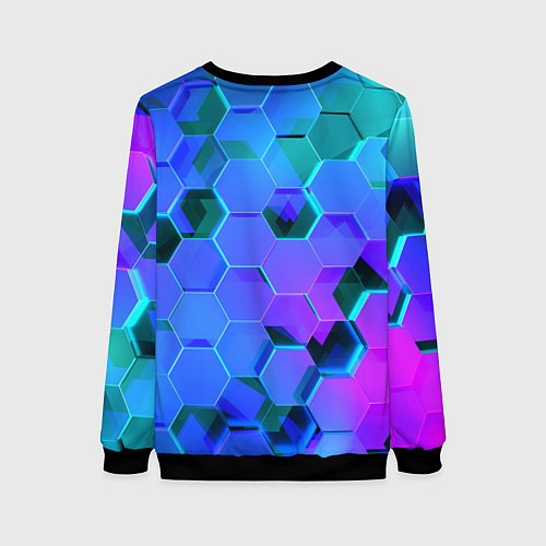 Женский свитшот Geometry / 3D-Черный – фото 2