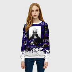 Свитшот женский Токийский гуль, цвет: 3D-белый — фото 2