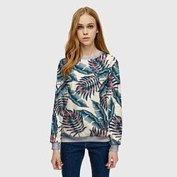 Свитшот женский Тихие тропики, цвет: 3D-меланж — фото 2