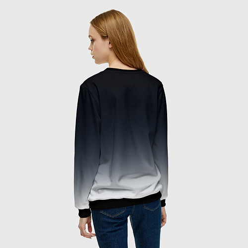 Женский свитшот Градиент / 3D-Черный – фото 4