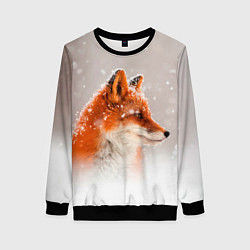 Женский свитшот Лиса и снег