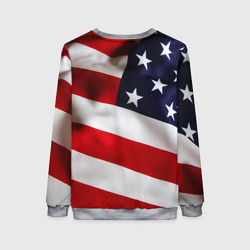 Женский свитшот США USA / 3D-Меланж – фото 2