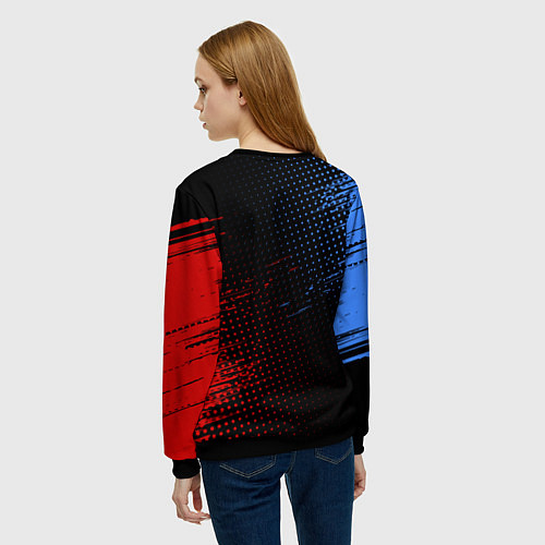 Женский свитшот BMW ТЕКСТУРА / 3D-Черный – фото 4