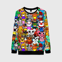 Свитшот женский ROBLOX PIGGY, цвет: 3D-черный
