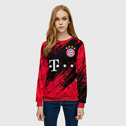 Свитшот женский BAYERN MUNCHEN БАВАРИЯ, цвет: 3D-красный — фото 2