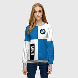 Свитшот женский BMW, цвет: 3D-меланж — фото 2