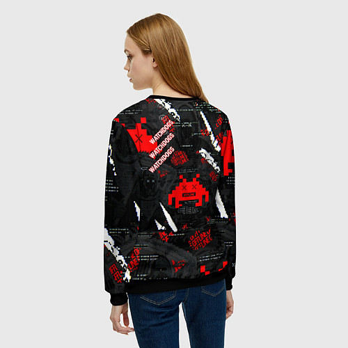 Женский свитшот Watch Dogs: Legion / 3D-Черный – фото 4