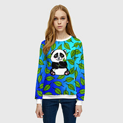 Свитшот женский Панда, цвет: 3D-белый — фото 2