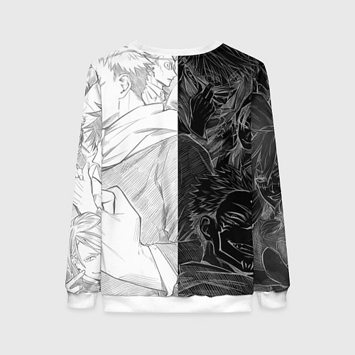 Женский свитшот Jujutsu Kaisen Сукуна х Юдзи / 3D-Белый – фото 2